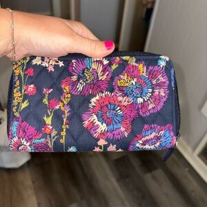 Vera Bradley Blue and Pink Floral Wallet